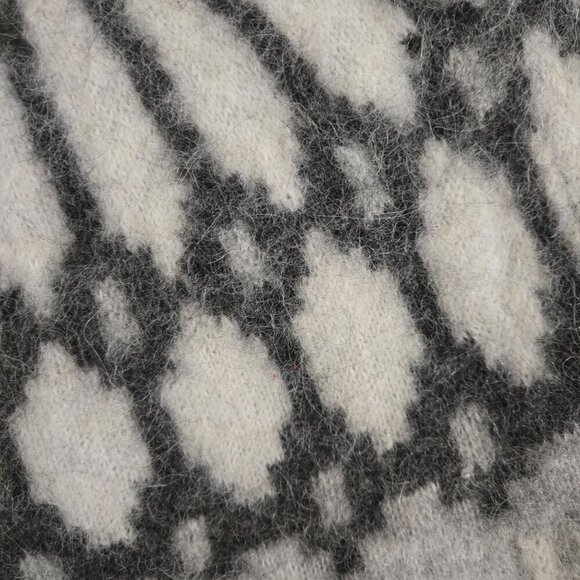 Banana Republic Fairisle Alpaca Blend Sweater S White & Black - Picture 5 of 8